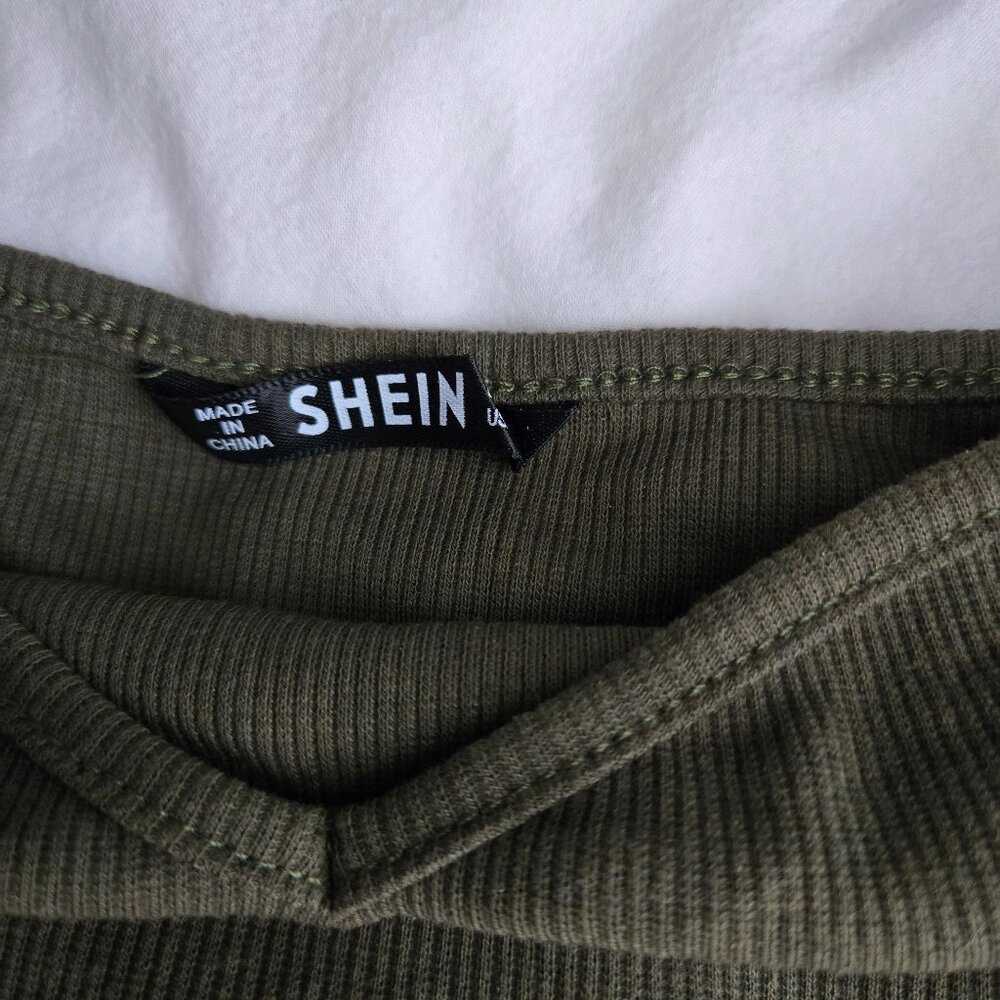 Shein Women's Crop Top Size S Used Green - Picture 5 of 8